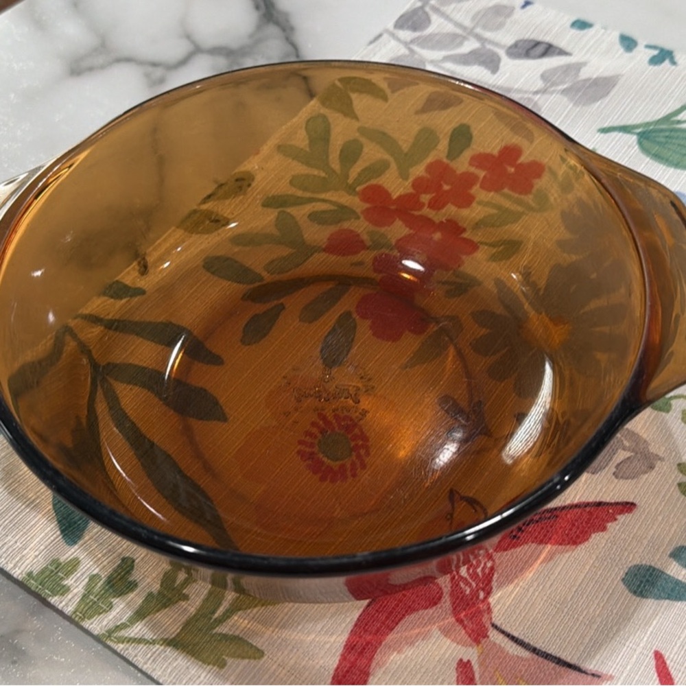 Anchor Hocking FireKing Amber Glass Baking Dish